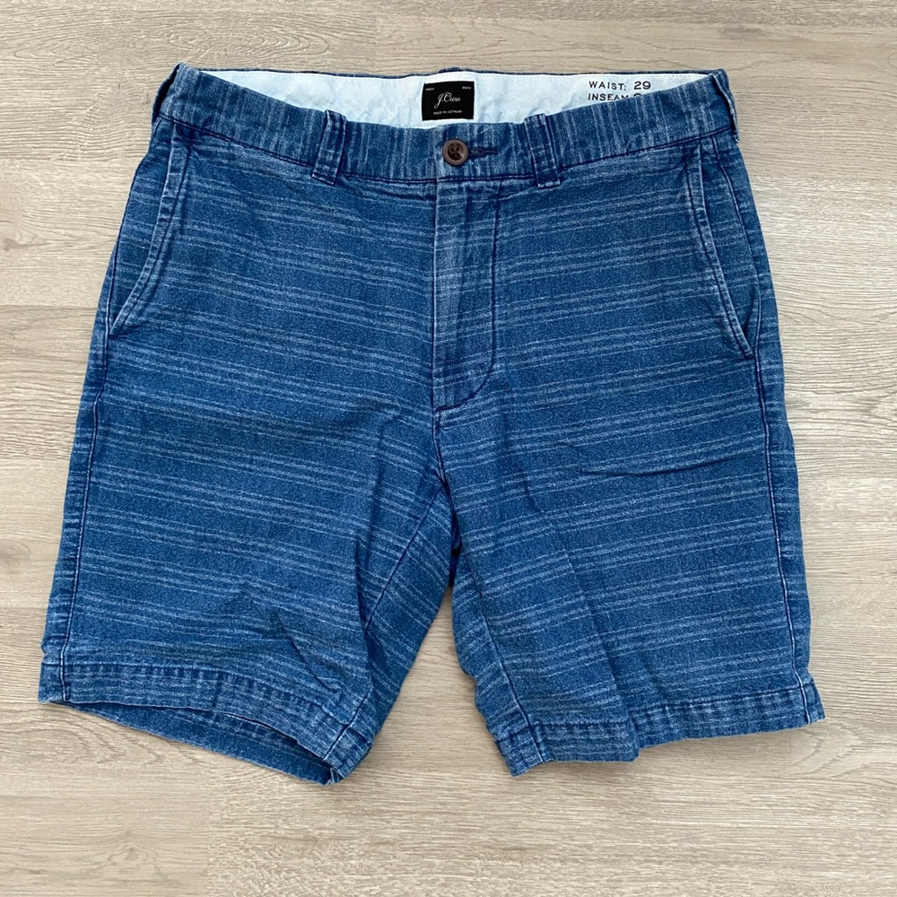 J crew flat front khaki shorts blue size 29